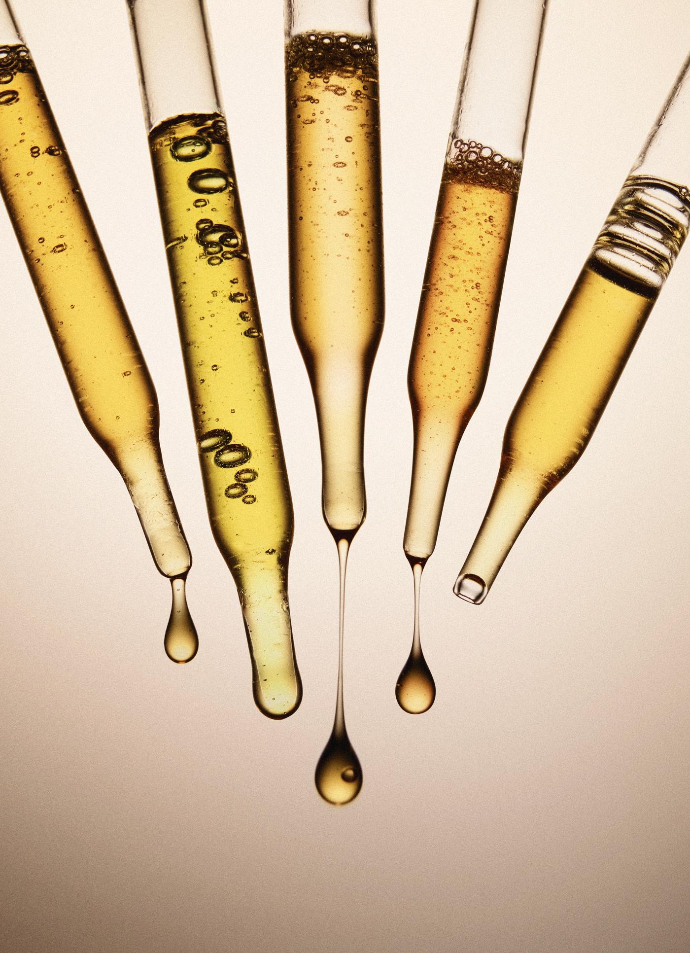 Ampoules with oil